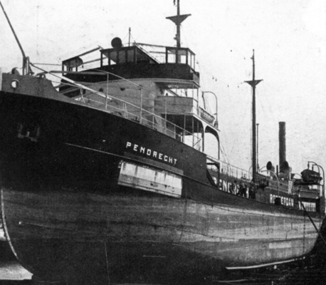 Model van tanker Pendrecht